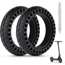 Solid Tires for Electric Scooter, Honeycomb Tires 8.5 Inches Replacement Wheel with Shock Absorbing Design, Explosion-Proof Non-Slip Durable Rubber Ti
