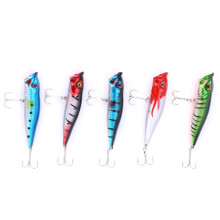 Micro Popper Fishing Lures, Durable ABS Body With 3D Eyes And Sharp Treble Fishing Hook, For Bass And Trout In Freshwater And Saltwater (5pcs)