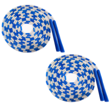 Professional Double Dutch Long Jump Rope, Adjustable Length, Durable Braided Nylon With Soft Beaded Segments For Team Activities, Portable Exercise Fo