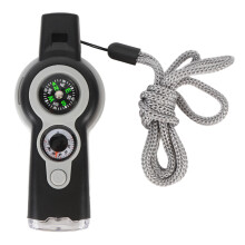 Versatile Survival Whistle, Multi Functional Survival Whistle with High White Led Flashlight, Tinder Magnifying Glass for Creating Fire, Storage Tank