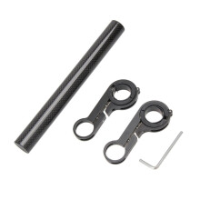 Bicycle Accessory Mount, Handlebar Extender with Double Clamp, Rubber Pads for Secure Grip, Corrosion Resistant, Easy to Install for Bike Lights, Spee