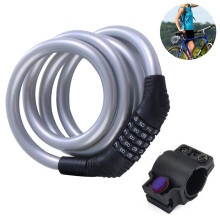 Secure Bike Lock, High Security 5 Digit Resettable Combination, Anti Theft Braided Steel Coiling Cable Lock For Outdoor Adventures