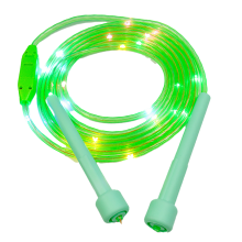 Ergonomic Grip Glowing Jump Rope, Rechargeable Adjustable Length Jumping Rope with Color Changing Lights, Perfect Gift for Fitness Exercise Indoors Ou