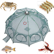 Fishing Companion: Portable Folded Fishing Net, Automatic Fishing Trap for Fish Shrimp Minnow Crayfish Crab, Collapsible Crab Trap with Durable Nylon