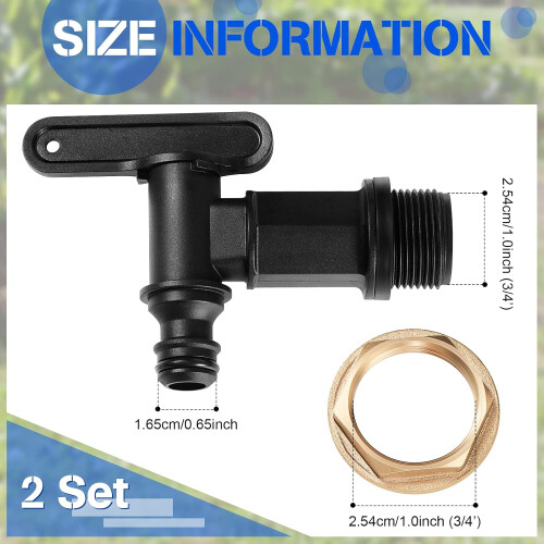 Water Butt Adapter, Wide Compatibility Ensures Seamless Fit, 2 Pcs 1
