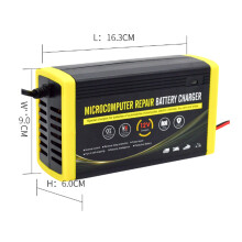Chargeur de batterie intelligent 12V 6A pour voiture et moto, 163x90x60mm, prise EU