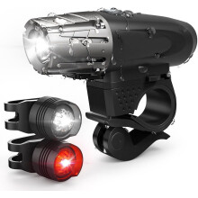 Juego de luces ultrabrillantes para bicicleta, luces profesionales recargables por USB de alta calidad, resistentes al agua, fáciles de instalar