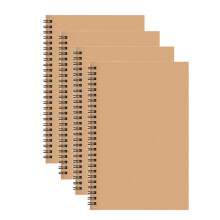 Caderno espiral com páginas internas em branco, encadernação em espiral dupla para maior durabilidade, amplo espaço, papel grosso de alta