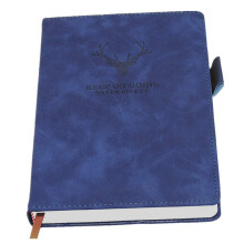 Caderno de qualidade arquivística azul, capa dura com papel grosso, para homens e mulheres, 360 folhas pautadas, 80 g/m², diário para uso diário.