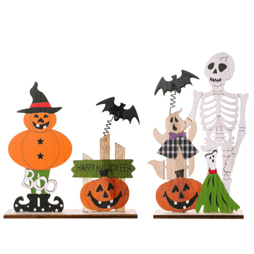 Διακόσμηση για το Halloween σε στυλ αγροικίας με αξιολάτρευτες ξύλινες πινακίδες, με
