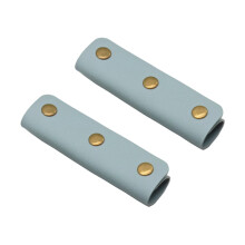 1 Pair Soft PU Leather Handle Sleeve Handle Protectors-Sky Blue