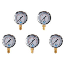 5X TS ManomèTre Basse Pression 0-1Bar 0-15PSI 1/4 Pouce 68Mm Cadran ManomèTre Hydraulique ManomèTre Outil de Mesure