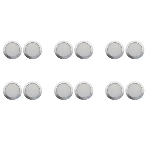 6X Ceiling Speaker Grille, 4-Inch Ceiling Embedded Audio Speaker Grille(Silver)