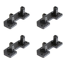 4X Carbon Fiber Servo Mount Axle Servo Fixed Bracket for Axial SCX10 SCX10 II 90046 1/10 RC Crawler Car Upgrade Parts