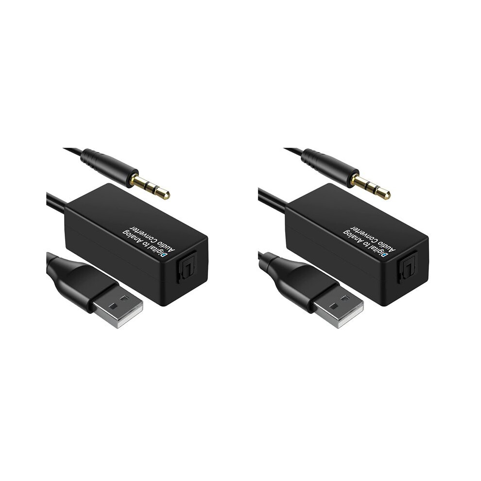 2X 192Khz Digital To Analog Audio Converter ,Dac Digital Optical Toslink To Analog 3.5Mm Jack Audio Cable Adapter 4711655211999