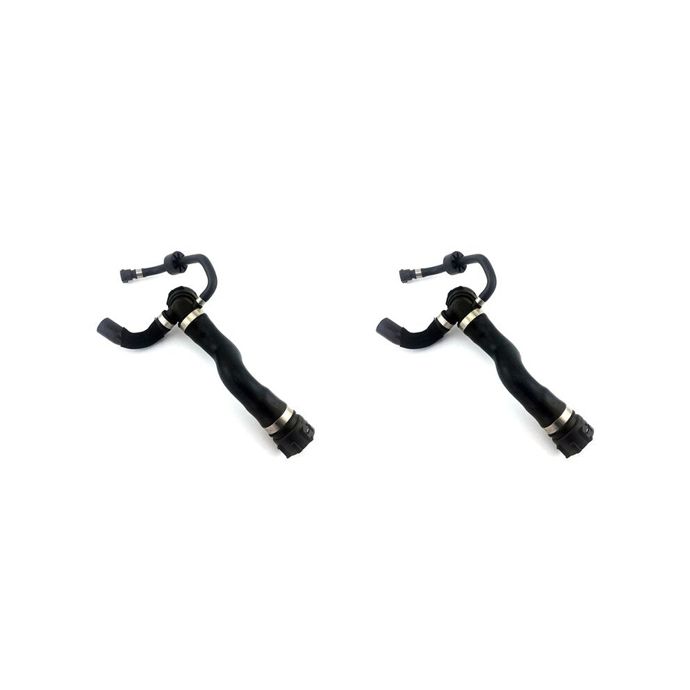 2X 17127580957 Coolant Hose Upper Hose Main Radiator Engine Radiator Car For F01 F02 F06 F07 F10 F12 F13 Silver/Black 6032358801170