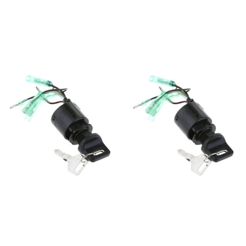 2X 35100-ZV5-013 Ignition  Assembly with Key Replacement Fit for  Outboard