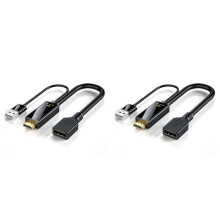2X -Compatible Male to Female Converter Cable 4K@60Hz -Compatible to DP Converter Adapter Cable