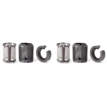 2X Hair Dryer Inner Filter + Outer Filter Cage for Hair Dryer HD01 HD03 HD08 Models, with Filter Cleaning Brush A