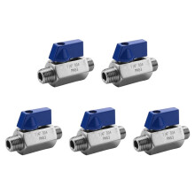 5X Stainless Steel  Valve - 1/4 Inch NPT Thread Male Small   Valve (1/4inch Male&Male)