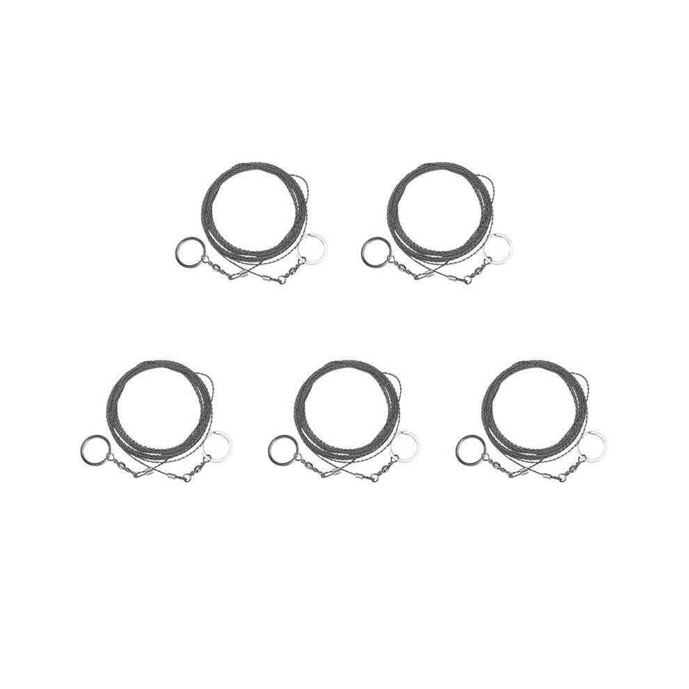 5X Outdoor Hand-Drawn Rope Saw 304 Stainless Steel Wire Saw Camping Life-Saving Woodworking Super Fine Hand Saw Wire 5M 6031562247941