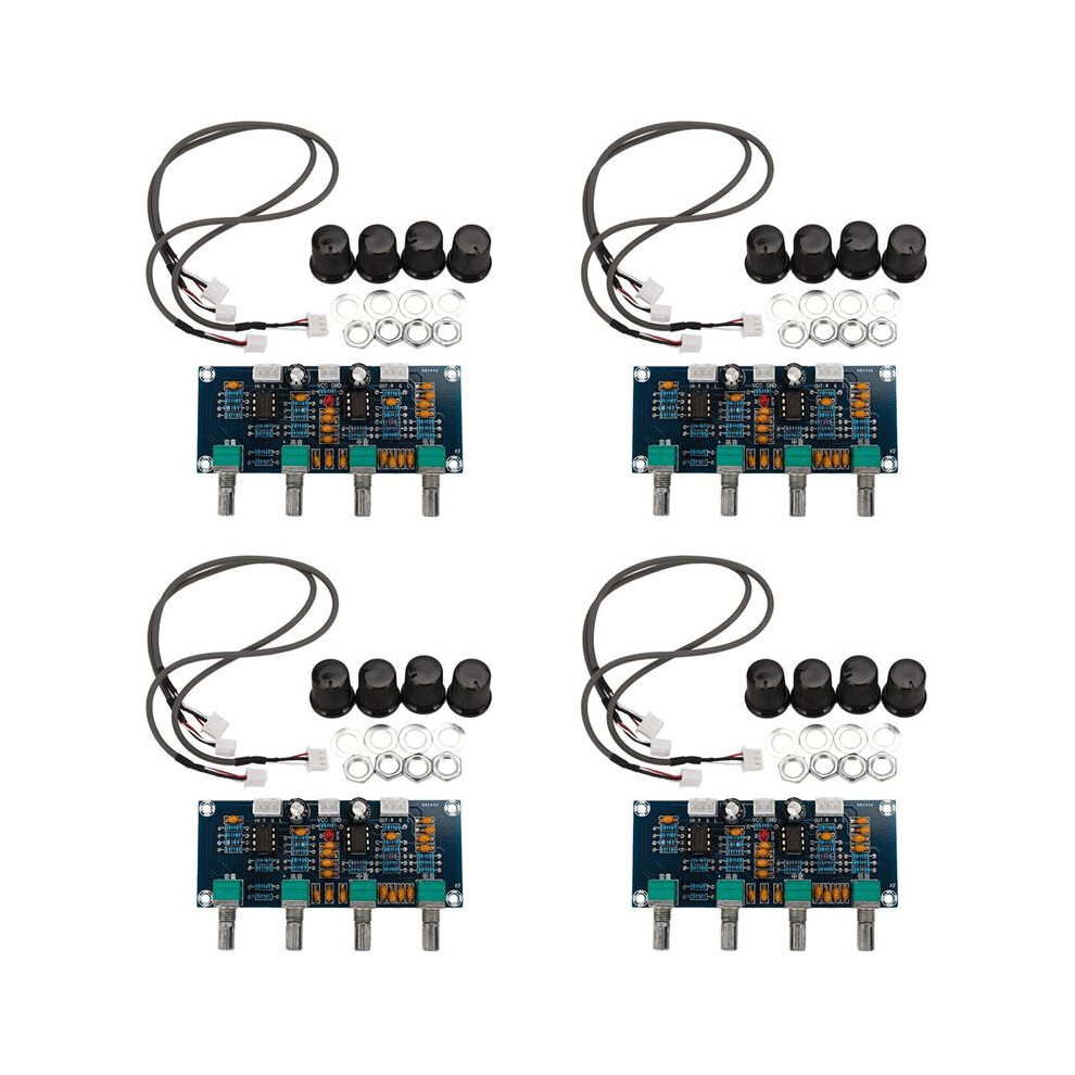 4X Ne5532 Tone Board Preamp Pre-Amp With Treble Bass Volume Adjustment Pre-Amplifier Tone Controller For Amplifier Board 6031681297230