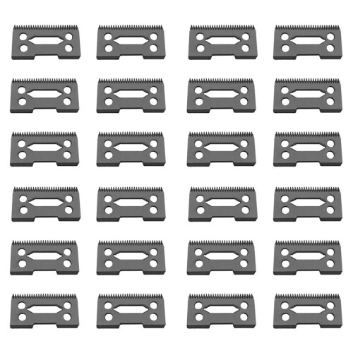 24 Pcs Ceramic Blade Ceramic Replacement Cutter ,28 Teeth Ceramic Clipper Blade Replacement Cutter 2-Hole Clipper,Black