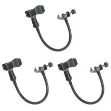 3X Flexible Gooseneck Microphone Stand with Desk Clamp for Radio Broadcasting Studio, Live Broadcast Equipment