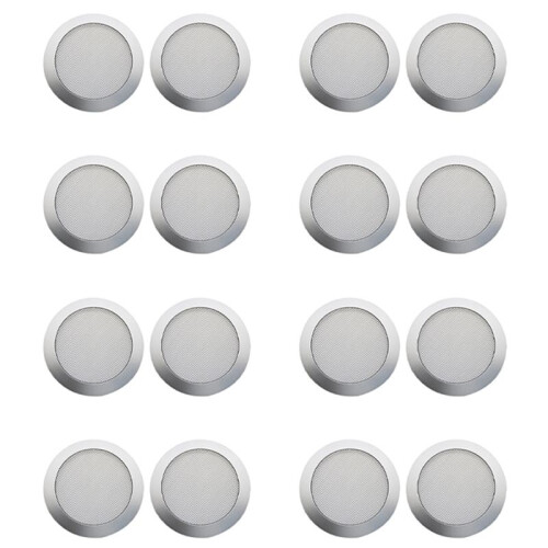 16X Ceiling Speaker Grille, 4-Inch Ceiling Embedded Audio Speaker Grille(Silver)