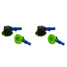 4 Ventose Concave da 3 Pollici, 75 Mm, per Pompa Manuale, per Carichi Pesanti, con Perno Filettato M6