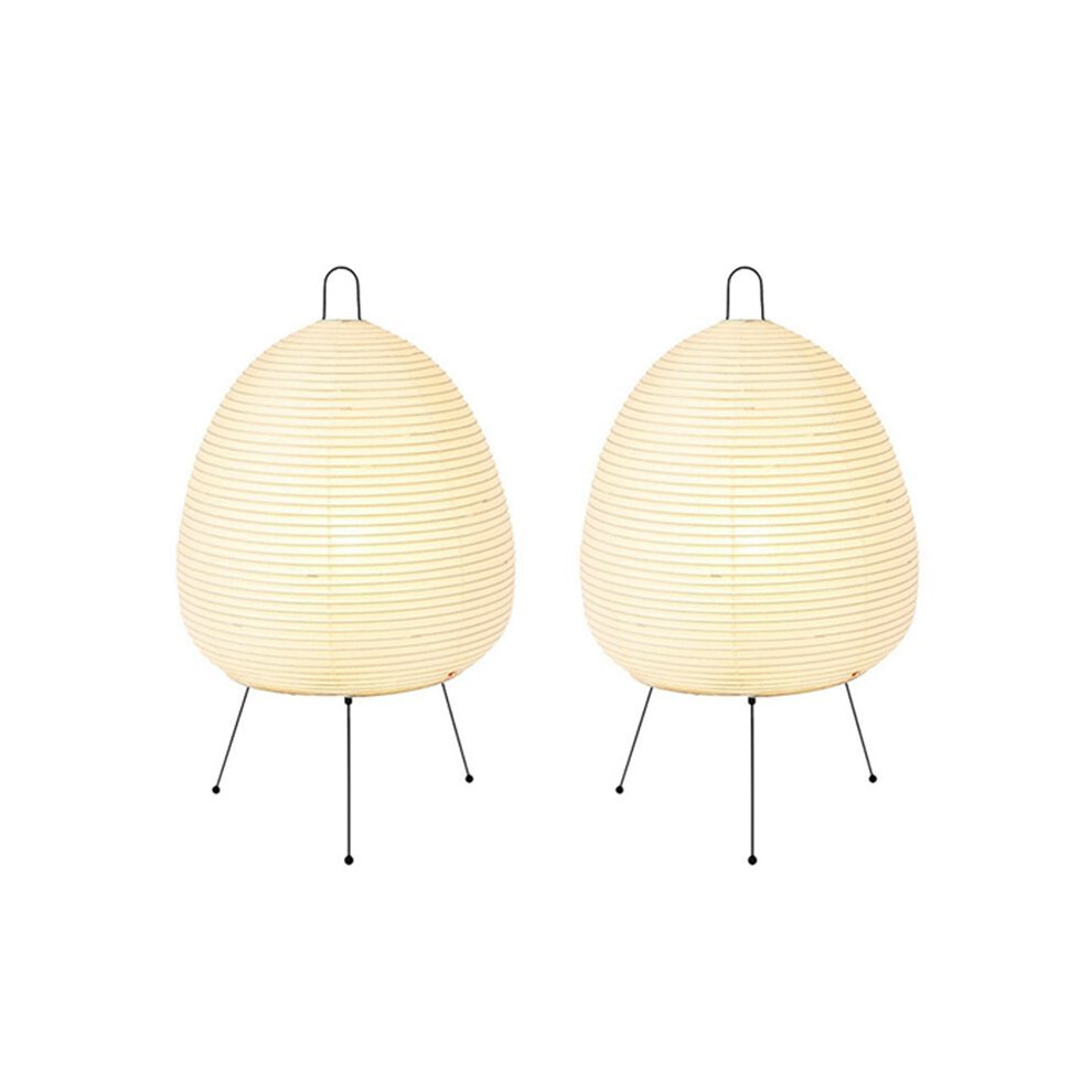 2X Japanese Rice Paper Lantern Led Table Lamp Living Room Bedroom Bedside Study Hotel Homestay Tripod Floor Lamp,Eu Plug 4713129602258