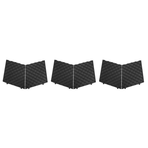 Black Front Bumper Lower Mesh Grill Trim Cover 3 Pair Left Right for  E60 E61 M