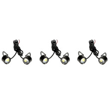 6 Pcs White LED Motorcycle Headlight Spotlight Driving Daytime Running Light Lamp