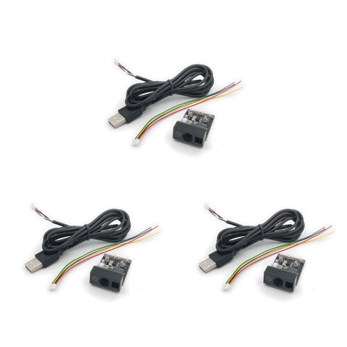 3X GM865 1D-2D-Barcode-Scanner USB-TTL-Barcode-Leser QR-Code-Modul CMOS mit Kabel für Bus-Supermarkt, Nahobjektiv