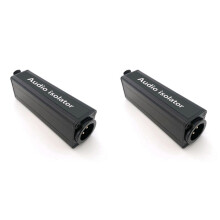 2X Professioneller Mono-Common-Ground-Audio-Isolator mit Akustischer Rauschfilterung Zur Eliminierung der Aktuellen Permalloy-Schallisolierung