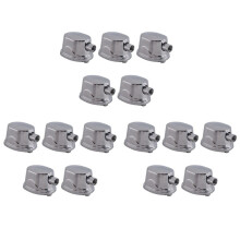 15 STUKS Zilveren Legering Drum Kit Rechthoekige Klauw Haak Lug Single End Drum Percussie Accessoire Vervangende Onderdelen