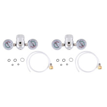 2X Whipped Cream Pressure Regulator Valve with Hose  and Adapter for Whipped Cream Chargers 0.95 Liter 580G Tank