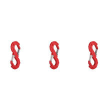 3X Red S-Shape Quick Rescue Shackle Trailer Winch Hook JK Offroad Towing Recovery Kits 4X4 Auto Winch Trailer Shackle