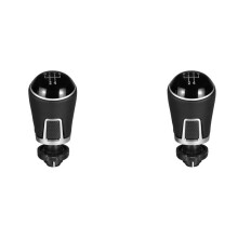 2X Pomello del Cambio Manuale Leva del Cambio Manuale Testa del Bastone Impugnatura Livello Universale 5 Velocità per