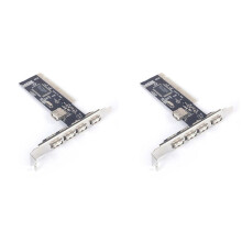 2X USB 2.0 4 Port 480Mbps Hoch Geschwindigkeits VIA HUB PCI Controller Karten Adapter PCI Karten für Vista Windows ME XP 2000 98 SE