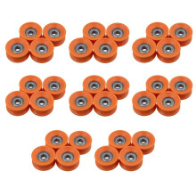32 Peças 6X30X13mm Rolamentos Selados Revestidos de Plástico Aço 606Z Sulco Profundo em U Guia de Polia Trilho de Rolamento de Esferas Roda de