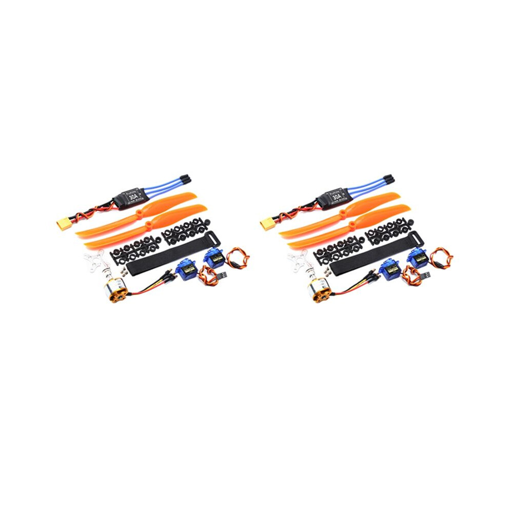 2X A2212 1400Kv Brushless Motor 30A Esc Xt60 Plug Sg90 9G Servo 8060 Propeller For Rc Fixed Wing Plane Helicopter 6033306374555
