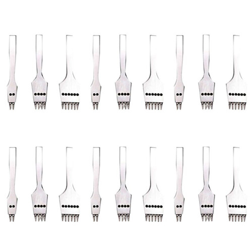 18Pcs 4mm Leather  Round Hole Leather Puncher Detachable Seam Punching Chisel Tool/Set