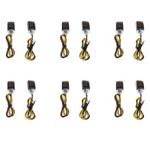 12Pcs Universal LED Black Tiny Small Indicators Turn Signals Motorcycle Motor Bike for