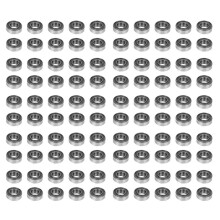 100Pcs Miniature Rubber Sealed Metal Shielded Metric Radial Bearing, MR126 ZZ 6 x 12 x 4MM