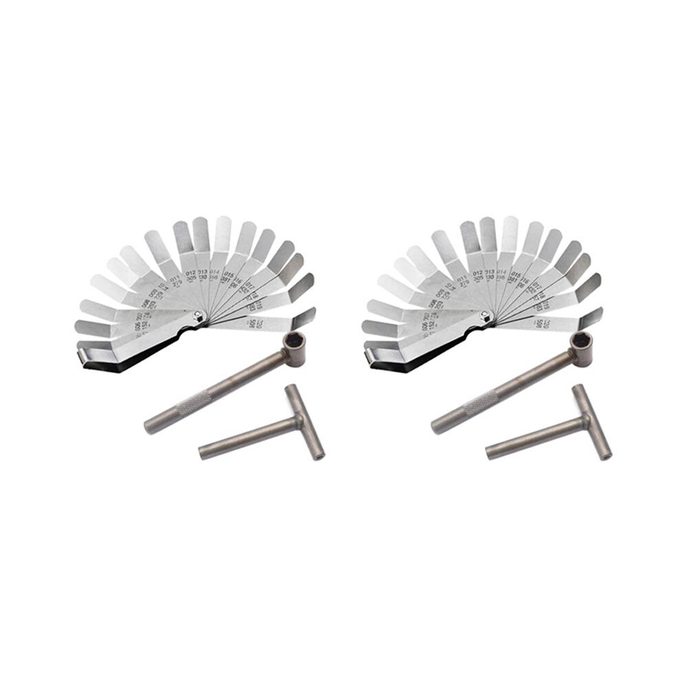 6 Pcs Engine Valve Screw Adjusting Spanner Tool Valve Clearance Adjustment Tools + Feeler Gauge 0.005 - 0.020 Inch 6031620086987