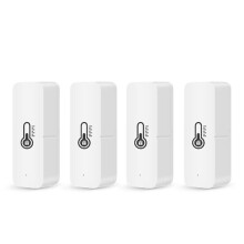 4 Stuks Tuya WiFi Slimme Temperatuur-Vochtigheidssensor voor Binnen, App-Bewaking voor Alexa en Home Assistant