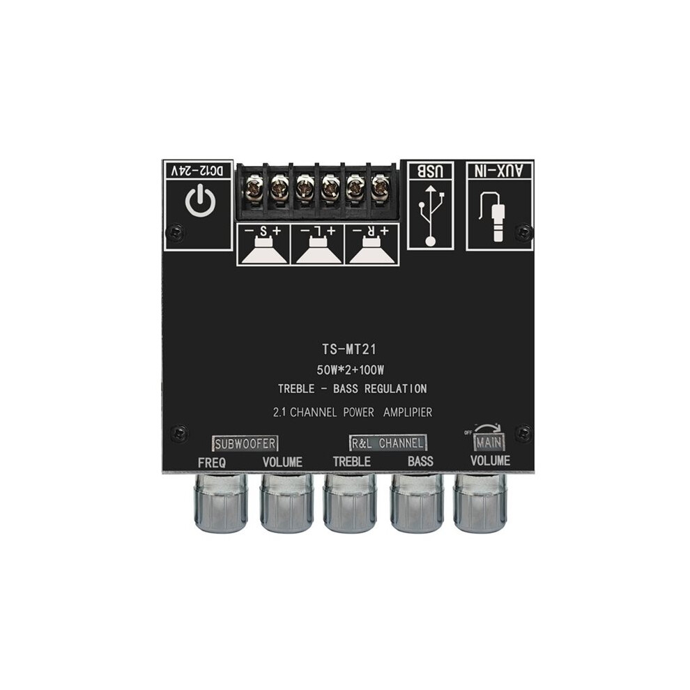 Mt21 2.1 Channel 5.0 Subwoofer Amplifier Board 50Wx2 +100W Power Audio Stereo Amplifier Board Amp Aux 4712300325207