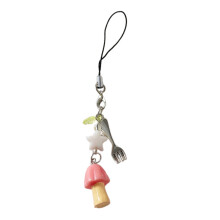 Paddestoel sleutelhanger telefoonketting rugzak hanger-Roze