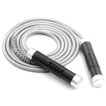 Jump Rope for Fitness, Ergonomic Alloy Handle with Silicon Grip, Adjustable Weighted Cord for Customized Height, Smooth Ball Bearings for Tangle-Free